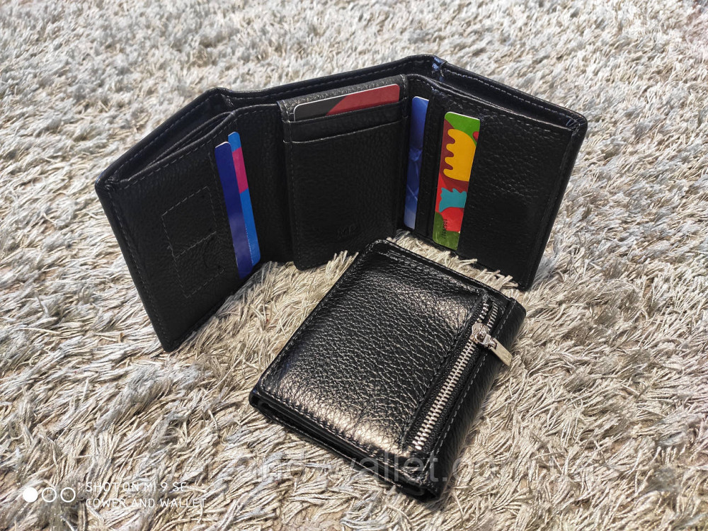 Мужской компактный кошелек тройного сложения на магнитах Marco Coverna MC 618 Киев - изображение 8