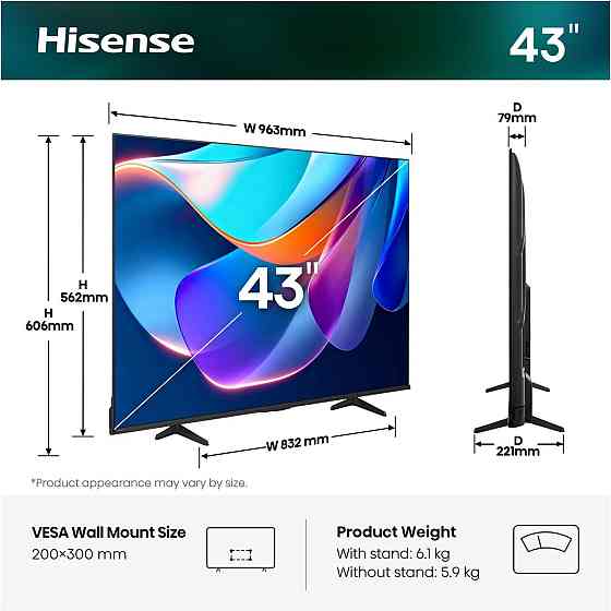 Телевізор Hisense 43A6S ( 21535 ) Харків