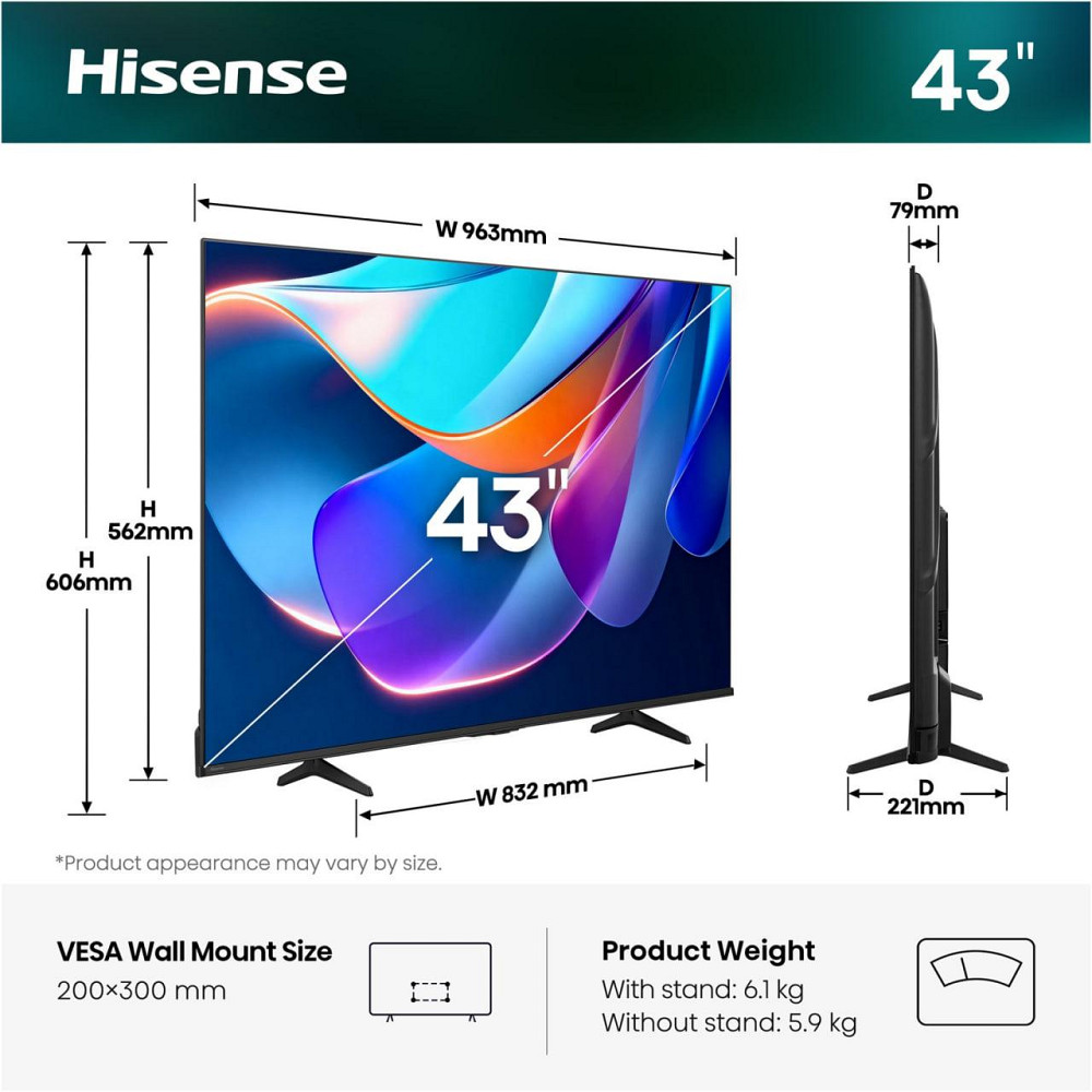 Телевізор Hisense 43A6S ( 21535 ) Харків - фото 2