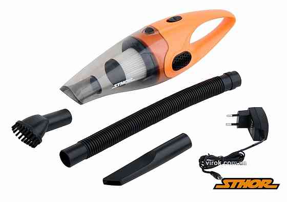 Порохотяг автомобільний акумул. STHOR: Li-Ion 7.4 В, 2АГод, 80Вт,роб.час-20хв, фільтр HEPA+сумка[20] Одесса