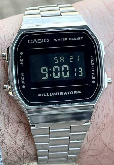 Годинник A168 WEM Silver/Black | Часы касио A159W | Мужские Винтаж AQ Киев - изображение 1
