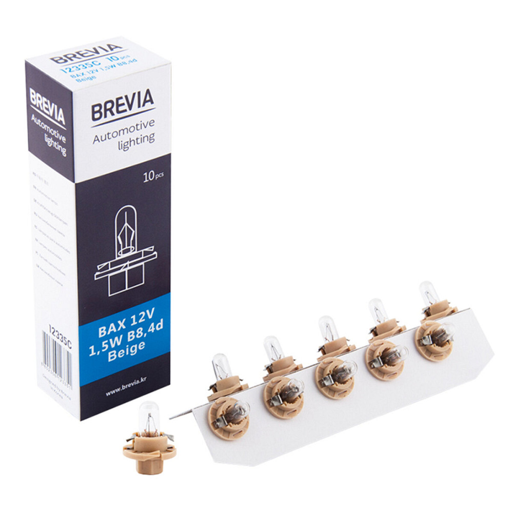 Лампа розжарювання Brevia BAX 12V 1,5W B8,4d Beige CP, 10шт Київ - фото 1