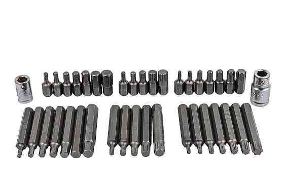 Набор бит с битодержателями 40 предметов, 10 мм, 75/30 мм: T20-T55, H4-H12, M5-M12, в пластиковом кейсе FORSAGE F-4401C Одесса