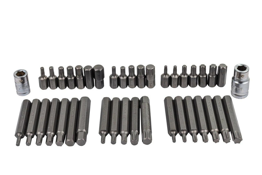 Набор бит с битодержателями 40 предметов, 10 мм, 75/30 мм: T20-T55, H4-H12, M5-M12, в пластиковом кейсе FORSAGE F-4401C Одесса - изображение 3