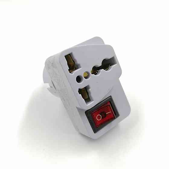 Універсальний адаптер з US/UK/AU на EU з вимикачем Київ