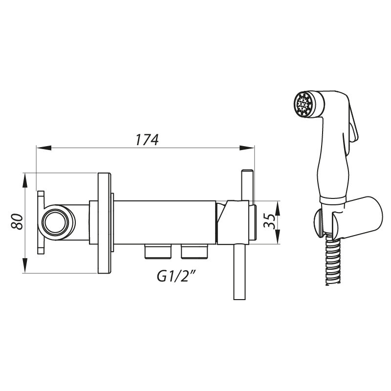 Смеситель для гигиен. душа и бачка унитаза Zerix LR5398-1 (LL1460) Киев - изображение 2