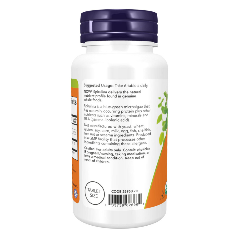 Спирулина Now Foods Org Spirulina 500mg 500 tabs Киев - изображение 3