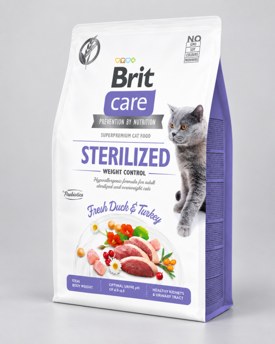 Корм сухой Brit Care Cat для стерилизованных котов с избыточным весом 2 кг. Киев - изображение 1