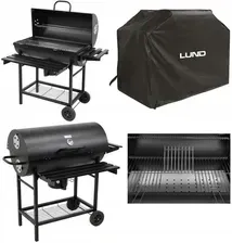 Гриль Lund Grill Węglowy Z Pokrywą 3 Półki Ruszt 71X35cm + Pokrowiec Na Grilla Киев - изображение 1