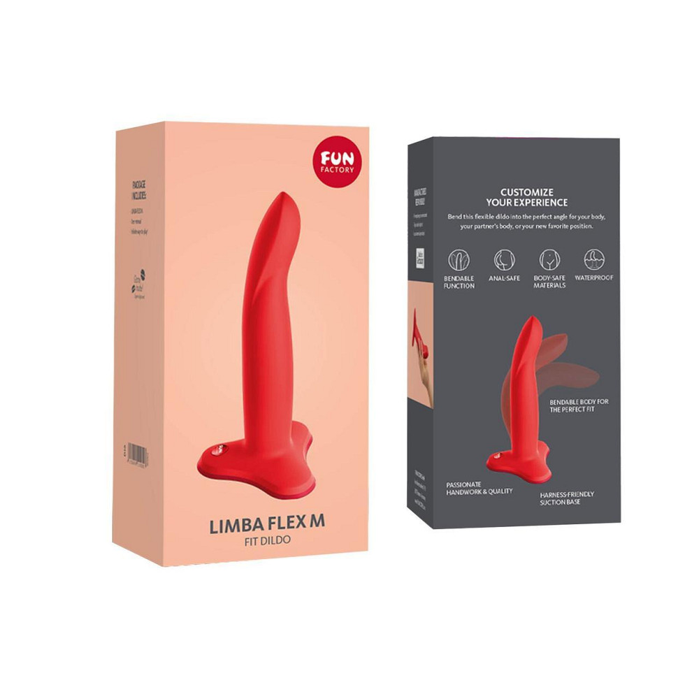 Фаллоимитатор Fun Factory LIMBA FLEX M, коралловый, гибкий, с эффектом памяти, подходит для точки G Sex Aura Киев - изображение 9