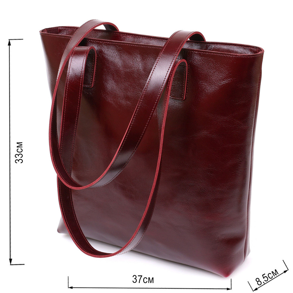 Стильная женская сумка-шоппер Shvigel 16368 Бордовый Киев - изображение 3