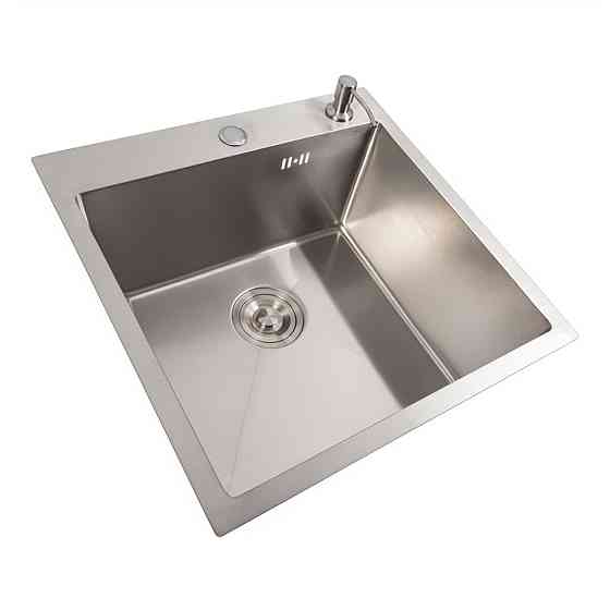 VALESO Кухонна мийка 50*50 нержавійка Valeso Handmade (сифон круглий, 3,0/0,8) Київ