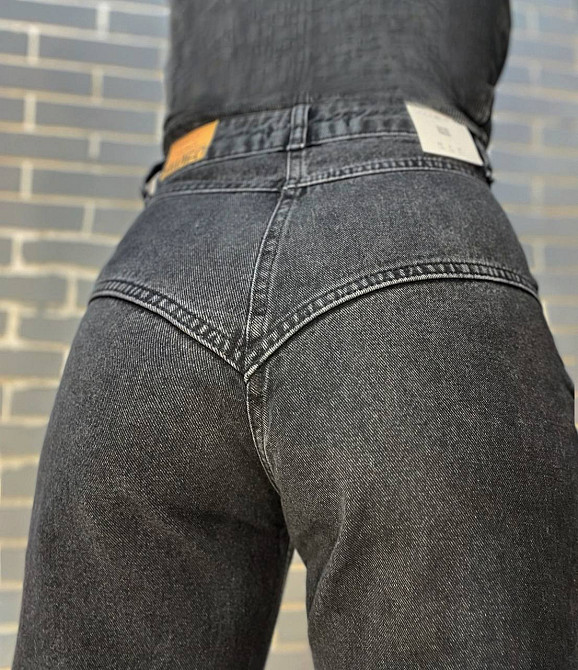 Джинсы женские Its Basic 2909 straight кокетка пуговицы прямые от бедра, черный, 36, 36, 68 см, 100  Одесса - изображение 3