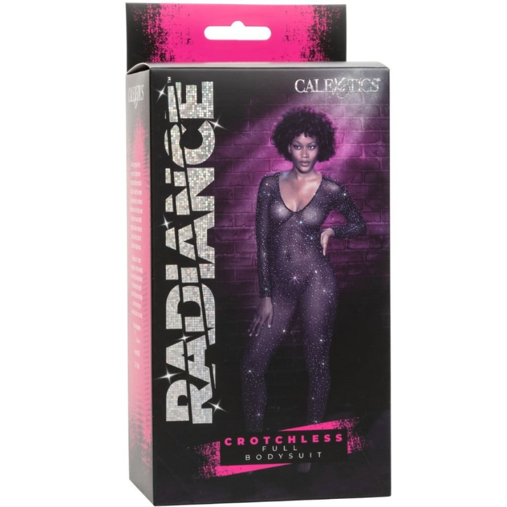 Комбинезон в сетку CalExotics с открытым доступом и стразами, черный Sex Aura Киев - изображение 5