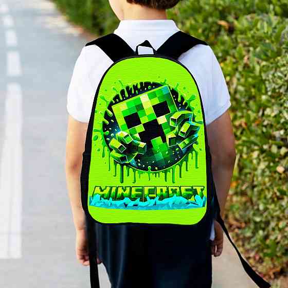 Рюкзак дитячий майнкрафт Кріпер "Minecraft" 34х27см, міський ранець для хлопчика (00519) Київ