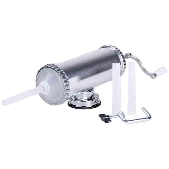 Шприц для колбасы ручной 11×30 см горизонтальный колбасный шприц 2 л для фарша 3 насадки 16788-2 Киев