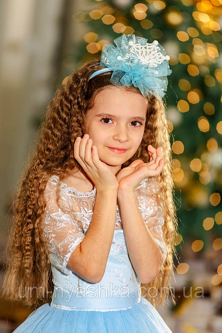 Детское нарядное голубое платье ажурное 110-122 Селеста Кривой Рог - изображение 6