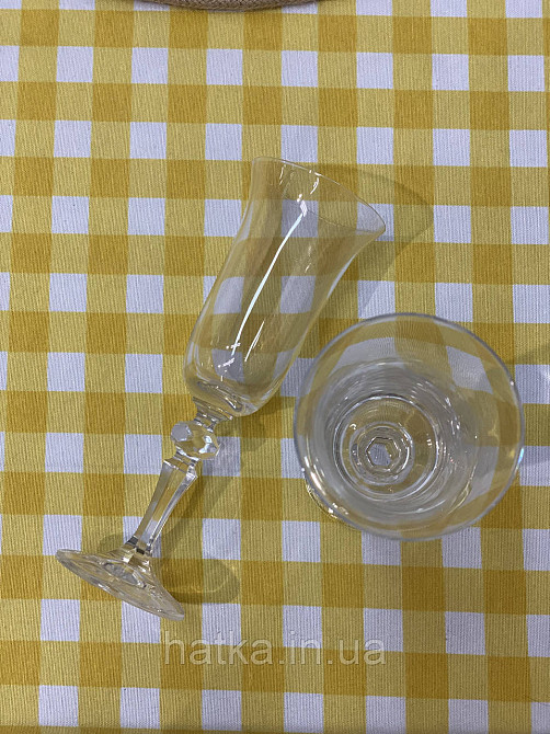 Набір келихів для шампанського флют 6 шт BOHEMIA "Falco" 150 мл прозоре скло з гарною ніжкою Київ - фото 5