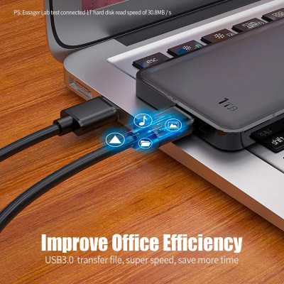 Дата кабель USB 3.0 AM/AM 2.0m 5Gbps black Essager (EXCAA-YTD01) Винница - изображение 5