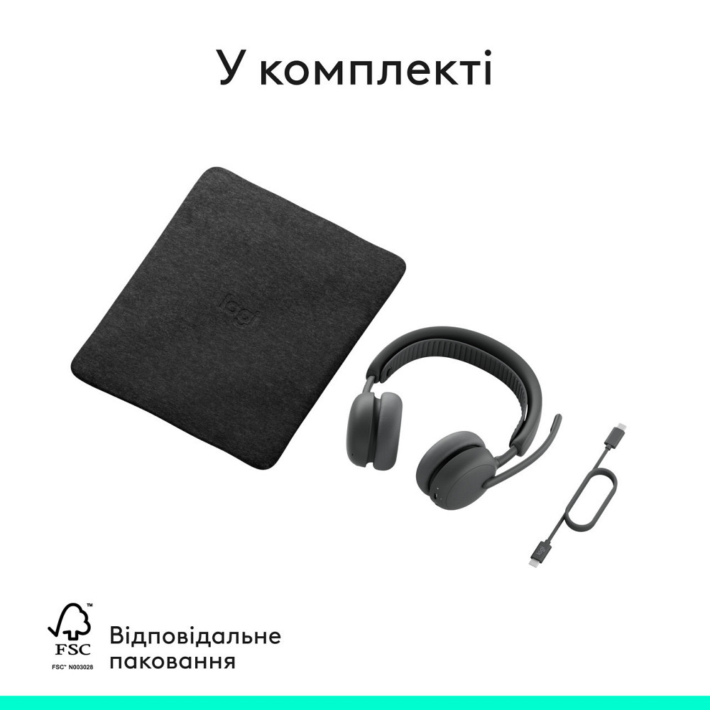 Bluetooth-гарнітура Logitech Zone Wireless 2 ES Graphite (981-001503) ( 19064 ) Харьков - изображение 11
