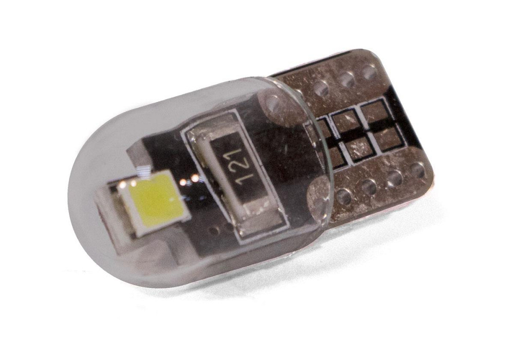 Світлодіодна лампа StarLight T10 2 діода 2835 12 V 0.5 W WHITE/ мультиполярна в прозорій колбі/друківна плата Харків - фото 1
