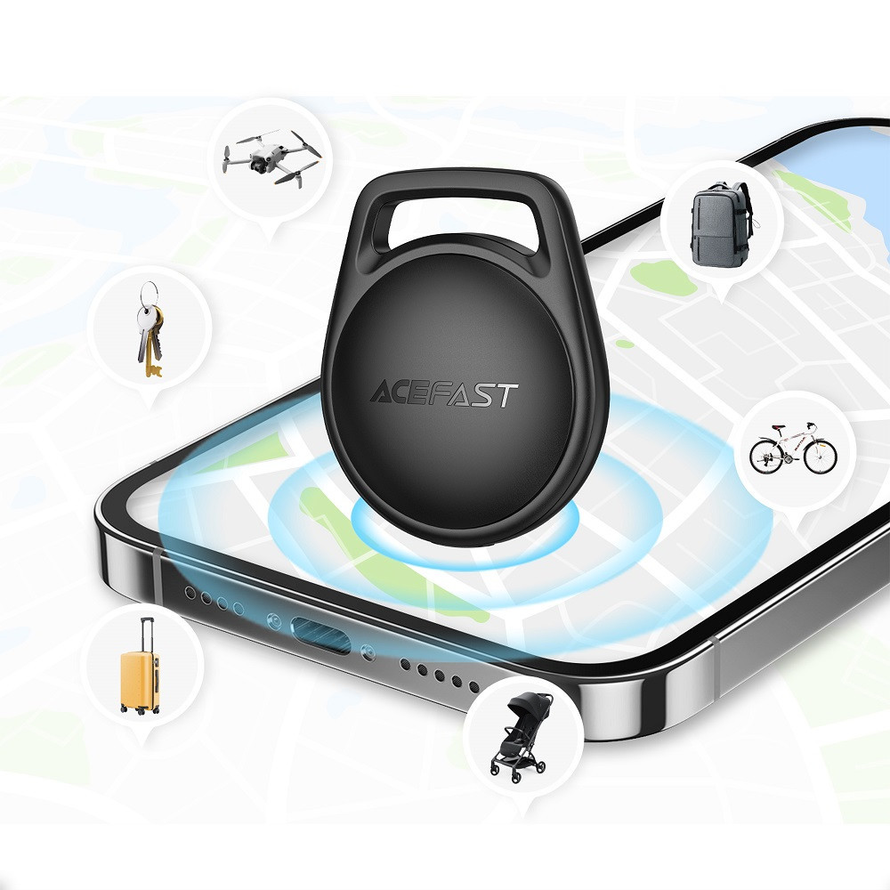 Трекер ACEFAST S2 button type positioning device single Black Одесса - изображение 7