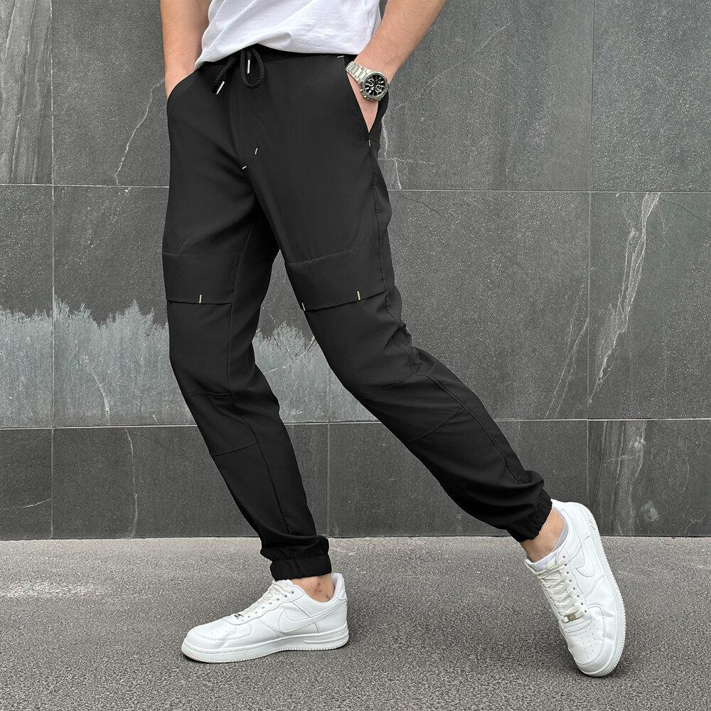 Чоловічі штани джогери з кишенями чорні Pobedov Vershyna Київ - фото 9