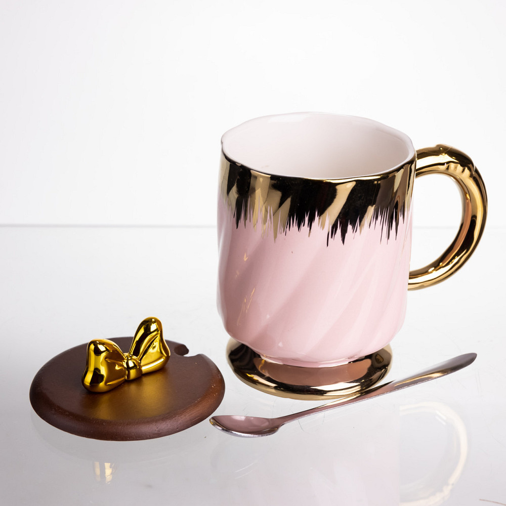 Чашка "Золотий Вихор" з кришкою та ложкою 450 мл Київ - фото 2