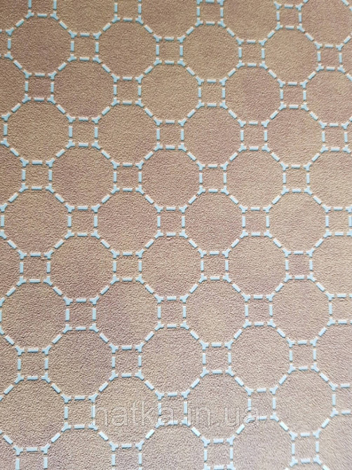 Шпалери вінілові на флізелін BN International 219724 Finesse геометрія кола квадрати бежеві на теракотовому Київ - фото 1