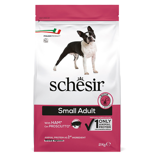 Schesir Dog Small Adult Ham ШЕЗІР ДОРОСЛИЙ МАЛИХ ШИНКА сухий монопротеїновий суперпреміум корм для собак малих порід Київ - фото 1