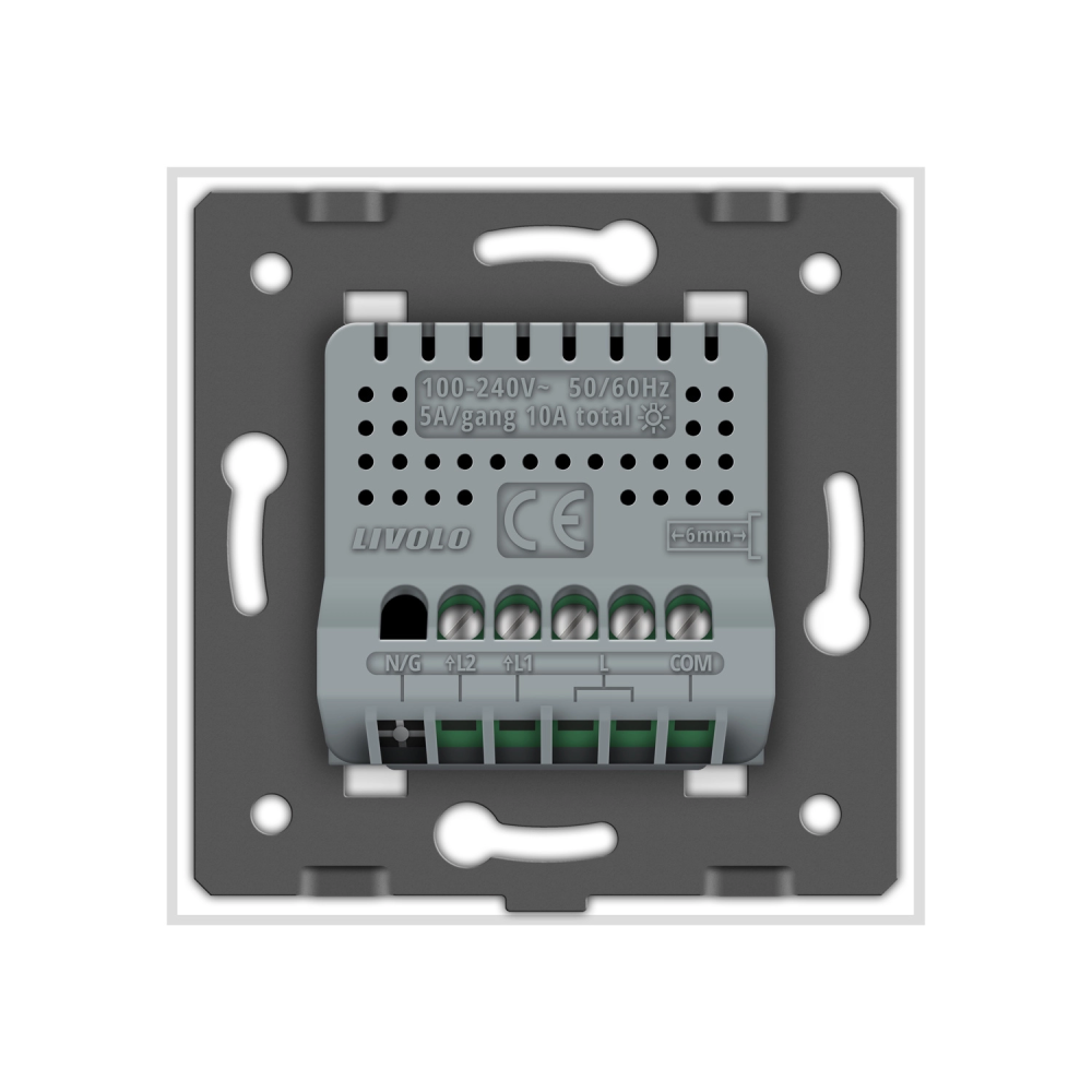 LIVOLO Розумний сенсорний прохідний/перехресний EC вимикач 2 сенсора LIVOLO білий матове скло Коломия - фото 10