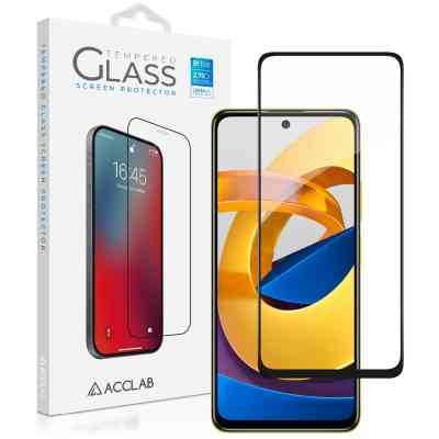 Стекло защитное ACCLAB Full Glue Xiaomi Poco M4 Pro 5G Black (1283126518959) Винница