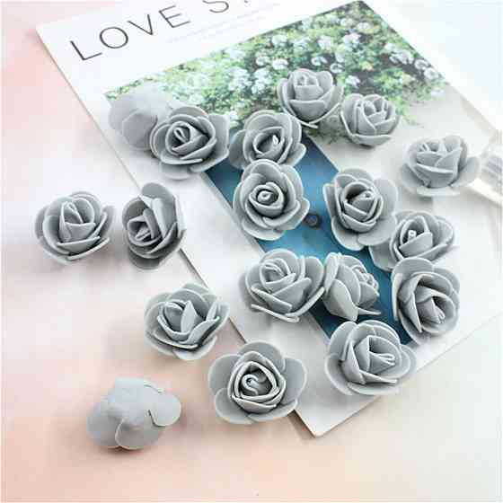 Маленькі квіточки для декору 50 штук 3 см сірий Київ