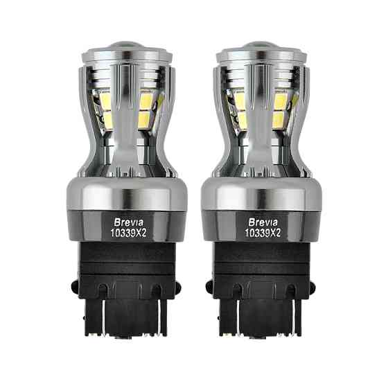Автолампа Brevia PowerPro LED P27/7W (3157) 350Lm 14x2835SMD 12/24V CANbus, 2шт Львів