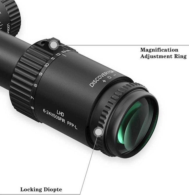 Оптический прицел Discovery LHD 6-24x50 IR FFP Оптичний приціл оптика. Київ - фото 3