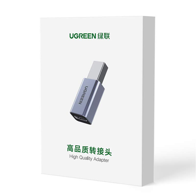 Переходник USB-C на USB-B Ugreen US382 для принтера, жесткого диска, док станции 20120 (Серый) Николаев - изображение 10
