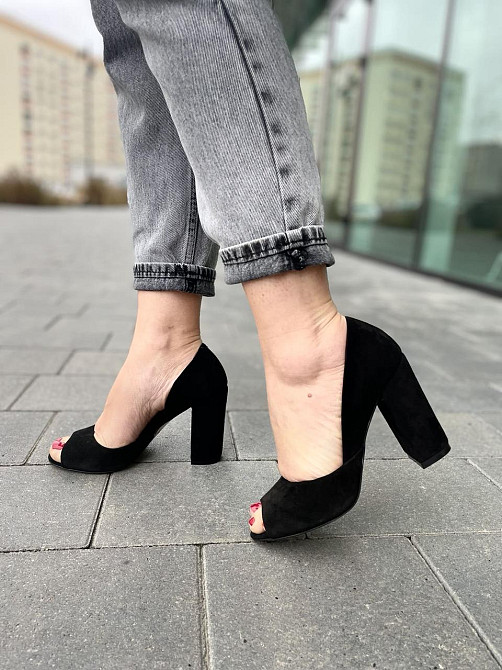 Туфлі жіночі SEE SEVEN чорні натуральна замша каблук 10 см (288/9534) Коломыя - изображение 8