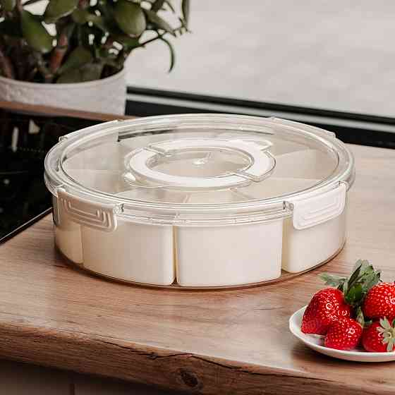 Yiwu Контейнер для їжі з 9 відсіками пластиковий Ø29 см харчовий контейнер для зберігання їжі 3 Коломыя