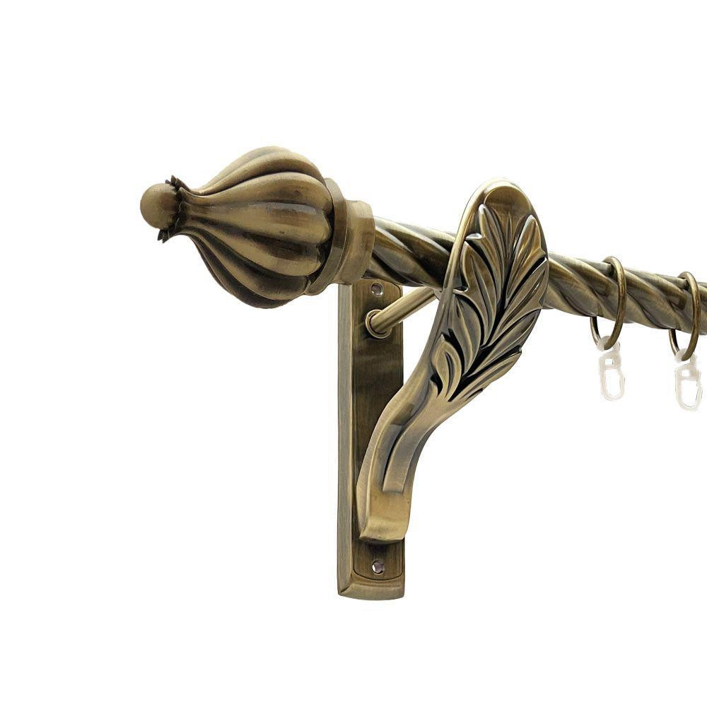 Карниз Orvit Таджа металевий однорядний ретро скручена труба кільце металеве Антик 25 мм 200 см (00-00016794) Львов - изображение 1