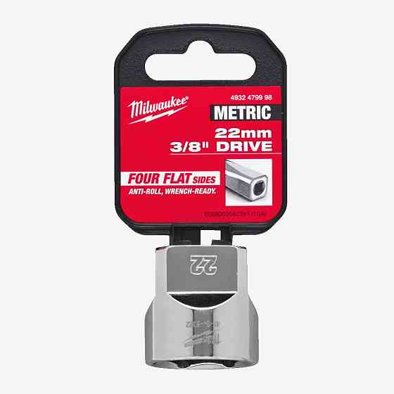 Головка хромированная метрическая 3/8'' MILWAUKEE, 22мм Одесса