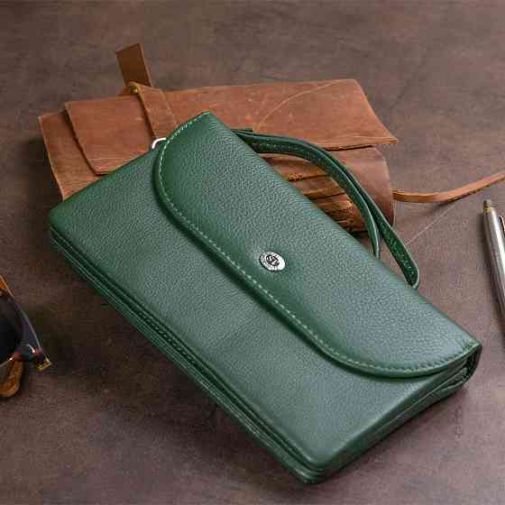 Клатч из кожи женский ST Leather 19320 Зеленый Киев