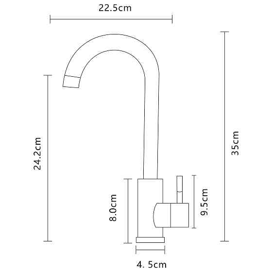 Змішувач для кухні EcoMIX Stella STE-203S-GP Луцк