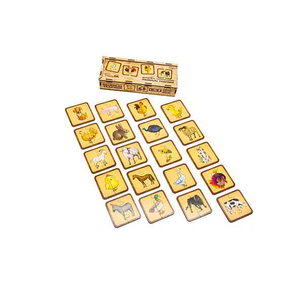 Дерев'яна головоломка "Свійські тварини" Puz-37351, 40 елементів Вінниця