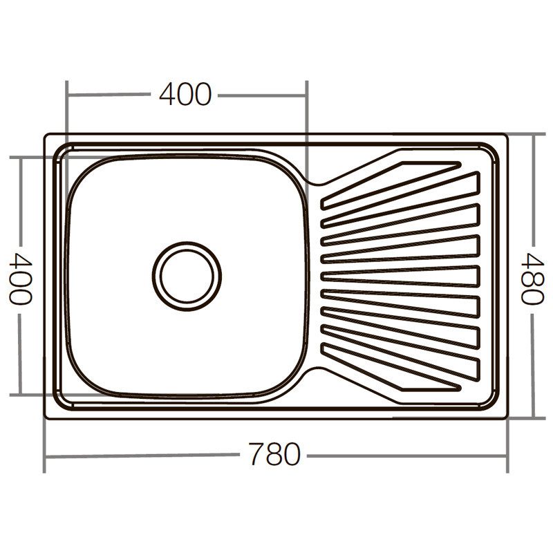 Майка кухонна Zerix Z7848-08-180D (decor) (ZX1605) Київ - фото 2