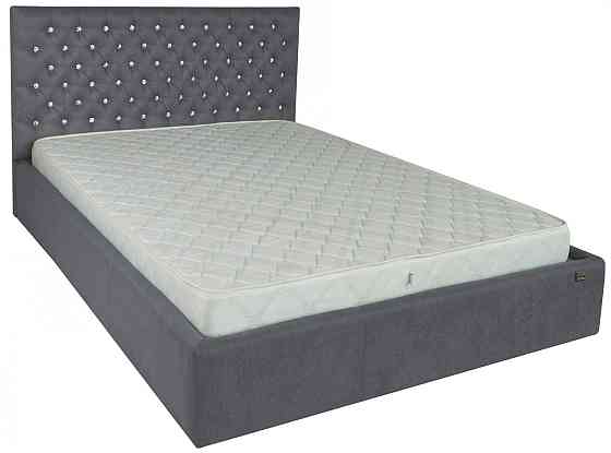 Кровать Cambridge VIP 140 х 190 см Fibril 16 С1 С дополнительной металлической цельносварной рамой Темно-серый Днепр
