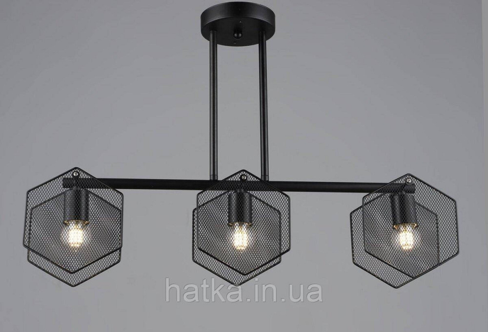 Люстра в стилі лофт Sirius B S2473/3 BK чорна Київ - фото 1