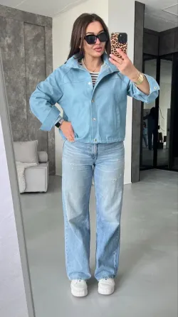 Женский джинсовый бомбардировщик Одесса