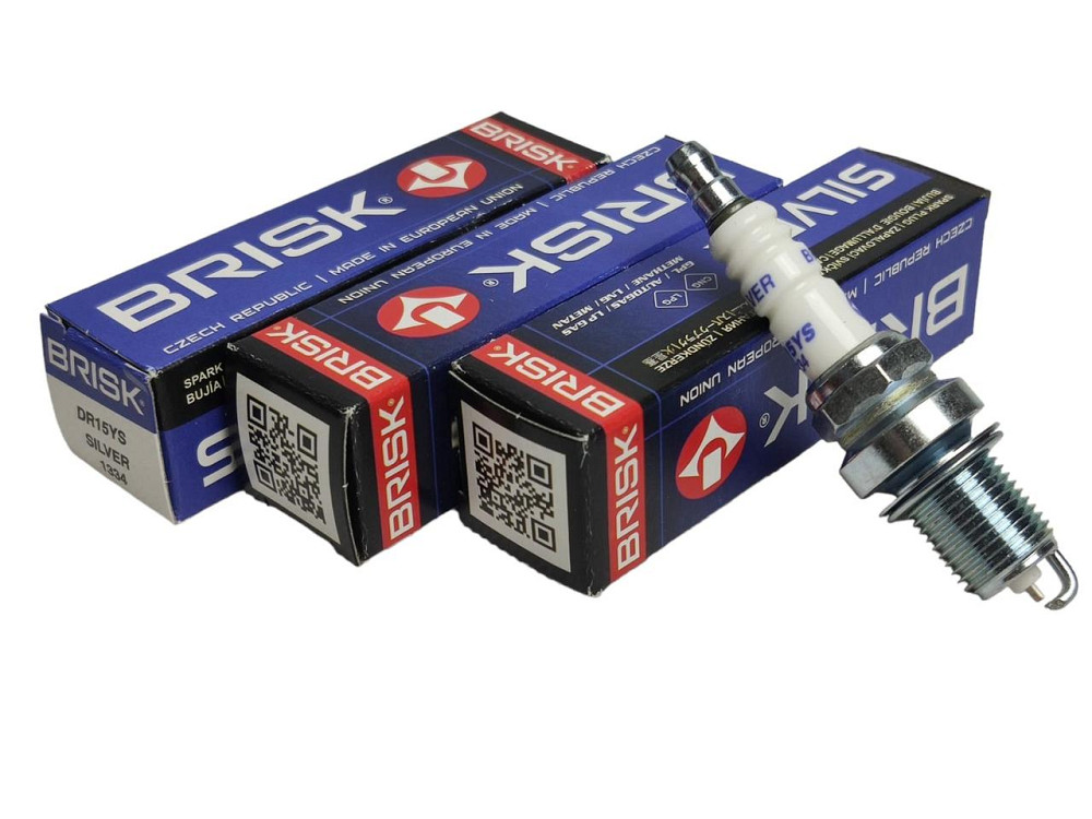 Свічки газові 2110-2112, 1118, 2170-2172 (16 кл) SILVER з резистором (к-кт 4 шт) BRISK запалювання Мукачево - фото 1