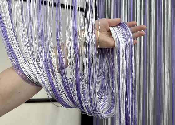 Штори-нитки "Кісея" з люрексом Бузковий з білим 300х300см 1 шт (61-096) Київ