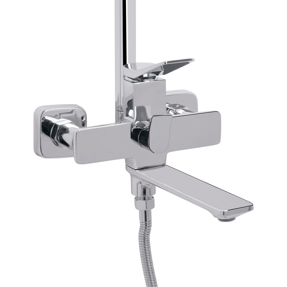 Душевая система универсальная Qtap Presto на три потребителя (с изливом) QTPRE111CRM45575 Chrome Киев - изображение 3